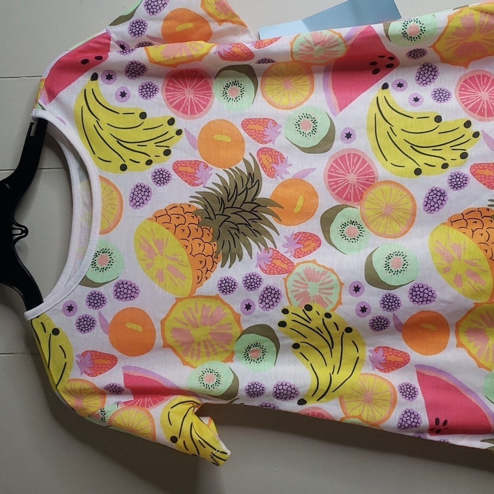 Cat & Jack Fruit Style Print Short Sleeve Sleepwear/ Nightgown - Picture 2 of 7